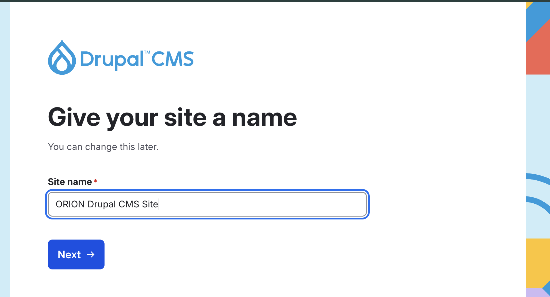 Choosing a name for your site