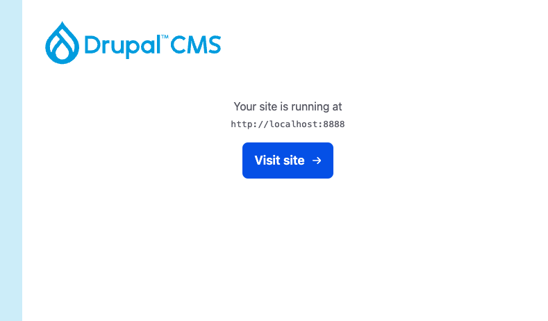 Drupal Desktop App installation complete