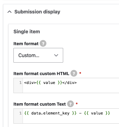 Webform field - submission display